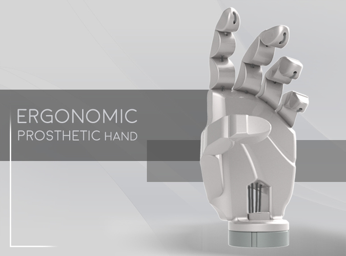 Ergonomic Prosthetic Hand 3D Print 100023