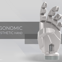 Small Ergonomic Prosthetic Hand 3D Printing 100023