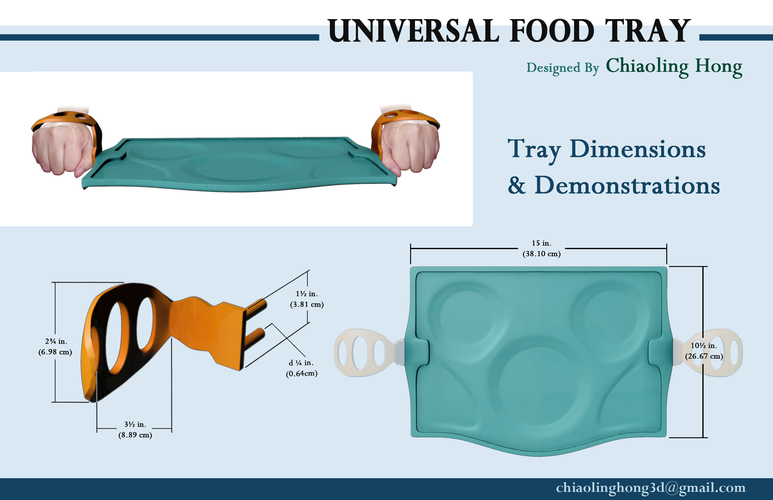 Universal Food Tray (Within Reach Design Competition) 3D Print 100284