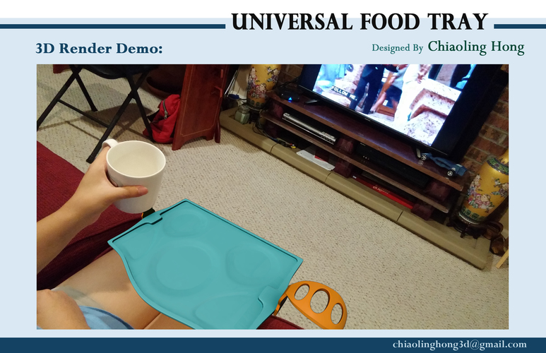 Universal Food Tray (Within Reach Design Competition) 3D Print 100290