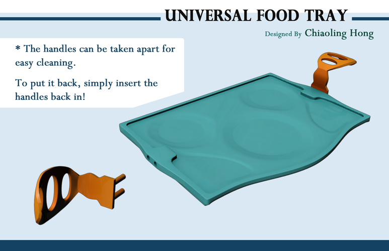 Universal Food Tray (Within Reach Design Competition) 3D Print 100291