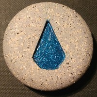 Small RuneScape Water Rune 3D Printing 100681