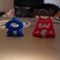 Small Team Aqua and Team Magma Necklaces 3D Printing 100696