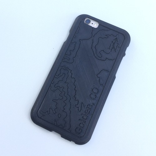 Topographic iPhone Case - Golden, CO 3D Print 100740