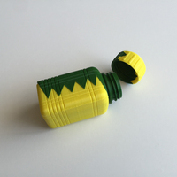 Small ZigZag Bottle & Screw Cup (Dual Extrusion / 2 Color) 3D Printing 100856