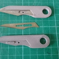 Small No.4 Fitment Scalpel Blade Mini Handle  3D Printing 101285