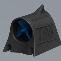 Small Mini Hood Scoop with turbine 3D Printing 101809
