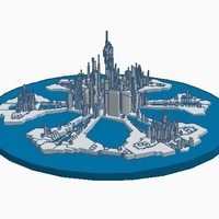 Small Stargate city of Atlantis (water/no-support remix) 3D Printing 102093
