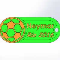 Small Keychain-Soccer player-Neymar 3D Printing 102120
