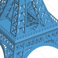 Small Eiffel Tower with Girl on it 3D Printing 102374