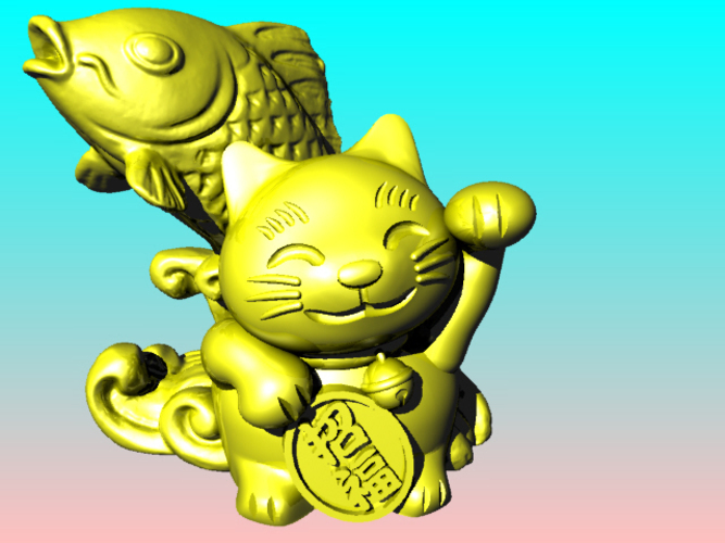  Lucky Cat piggy bank plus annual surplus 3D Print 102608