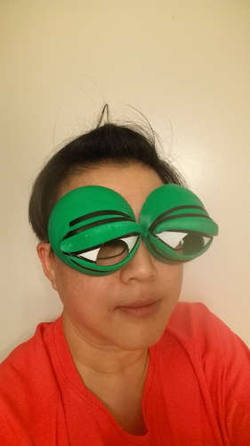 Pepe the Frog Holloween Costume Eyeglasses Tie-on 3D Print 103022