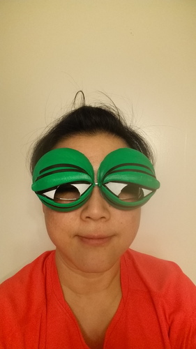 Pepe the Frog Holloween Costume Eyeglasses Tie-on 3D Print 103024
