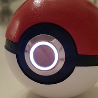 Small 3D printed Pokemon Pokeball -with LED light 3D Printing 103161