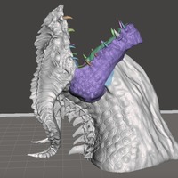 Small Dragon Bust by Robwzor (open mouth) 3D Printing 103438
