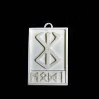 Small BERSERKER rune pendant 3D Printing 103497