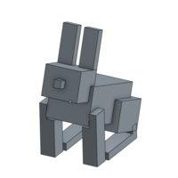 Small Minecraft Rabbit 3D Printing 103500