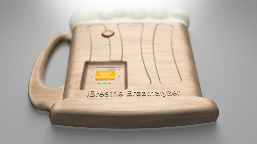 Talking iBreathe Breathalyzer 3D Print 103631 Talking iBreathe Breathalyzer 3D Print 103631