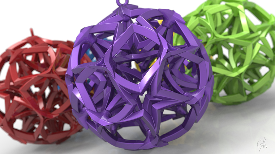 Circle of Stars Christmas Tree Ornament (Large) 3D Print 10372 Circle of Stars Christmas Tree Ornament (Large) 3D Print 10372