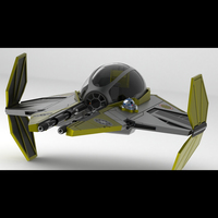 Small Star Wars Jedi Interceptor 3D Printing 103749