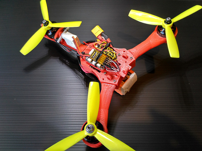 Micro tricopter Scrab by elPet 3D Print 103926