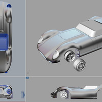 Small Lister Jaguar Knobbly SLOT CAR 3D Printing 104263