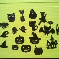 Small Halloween elements for scrap-booking  and other crafts 3D Printing 104347