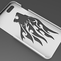 Small iPhone 6 Basic Case tribal lion head 3D Printing 104406