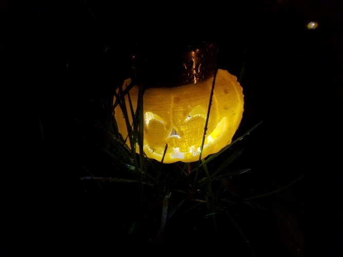 Solar Light Jack-O Lantern 3D Print 104512