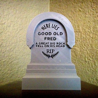 Small Haunted Mansion Tombstone - Here Lies Good Old Fred 3D Printing 104624