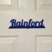 Small Rainford Retro Sign 3D Printing 104736