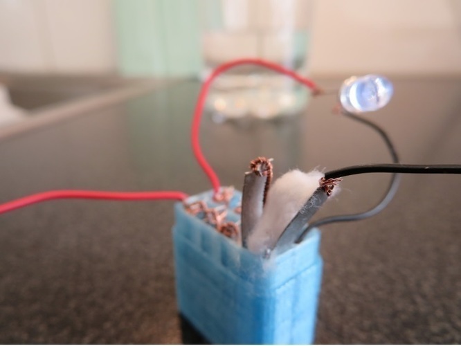 Water Powered Flashlight, Medelis Battery (free energy) 3D Print 104759 Water Powered Flashlight, Medelis Battery (free energy) 3D Print 104759