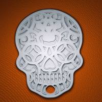 Sugar Skull Key Ring - Thumbnail 1
