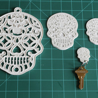 Sugar Skull Key Ring - Thumbnail 2