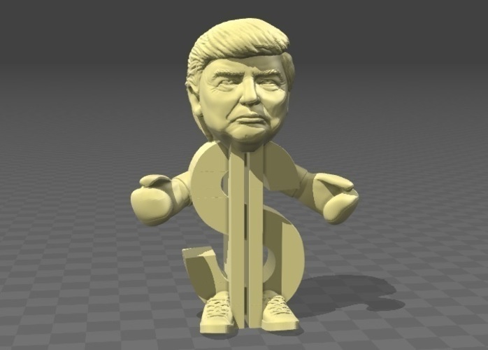 Dollar Trump 3D Print 104964 Dollar Trump 3D Print 104964