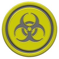 Small Biohazard Coaster 3D Printing 104995