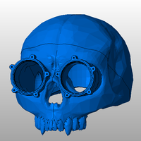 Small Steampunk Skull helmet  3D Printing 105127