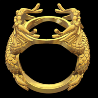 Small Dragon ring 3D Printing 105152