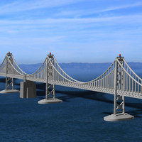 Small San Francisco Bay Bridge - Western Span 3D Printing 105467
