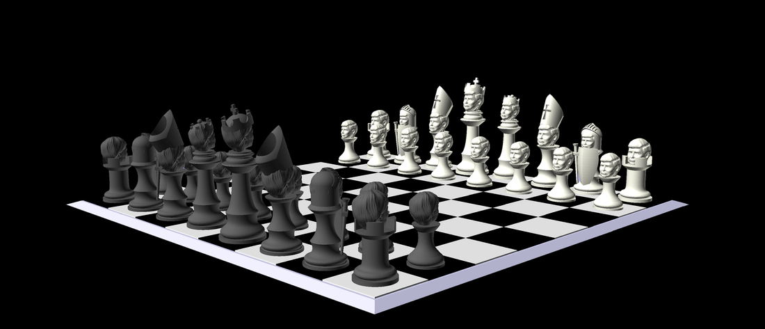 Clinton vs Trump 2016 Election Chess Set 3D Print 105484