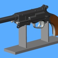 Small Stand for Mal's Model B Pistol 3D Printing 105551