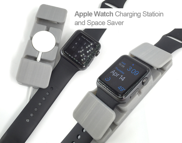 Apple Watch Charging Station and Space Saver 3D Print 105740
