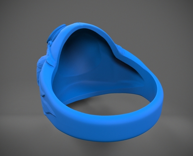 ring "Skull pilot" 3D Print 105806