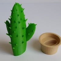 Small Cactus in a pot 3D Printing 106813