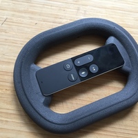 Small Apple TV 4 Remote super minimalistic steering wheel 3D Printing 106844