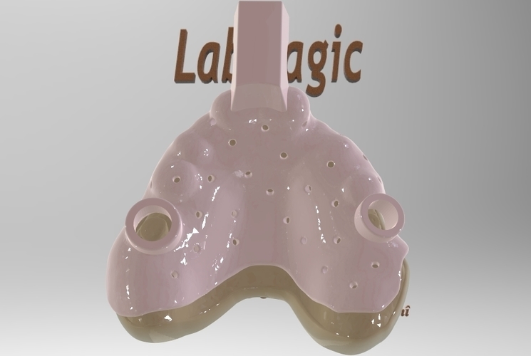 Digital Dental Custom Impression Tray 3D Print 106936 Digital Dental Custom Impression Tray 3D Print 106936