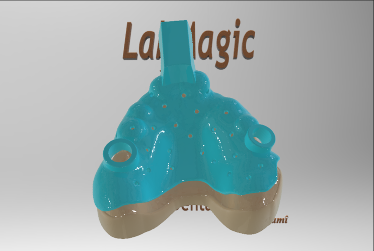 Digital Dental Custom Impression Tray 3D Print 106954 Digital Dental Custom Impression Tray 3D Print 106954