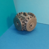 Small Tête avec 4 pignons coniques - Bevel gear 3D Printing 106956