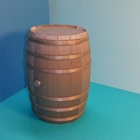 Small Tonneau - puzzle - Barrel BORDEAUX - option tirelire - piggy ban 3D Printing 107156