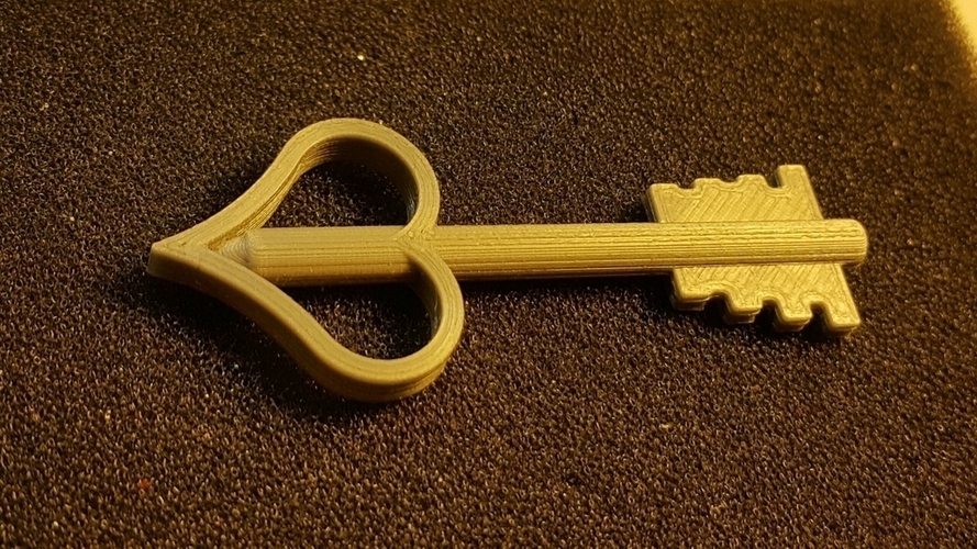 la clef de la flèche du coeur - key to the heart of the arrow 3D Print 107334